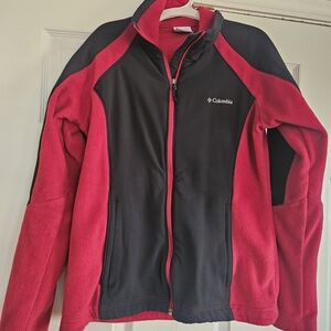 Columbia Red and Black Fleece Jacket